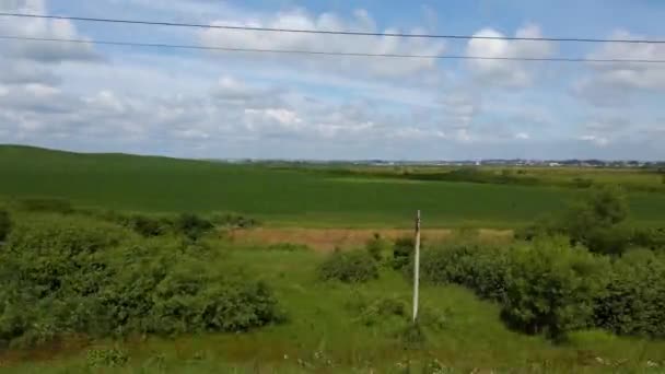 田園風景 農業分野 ウクライナだ 動作中の撮影 — ストック動画