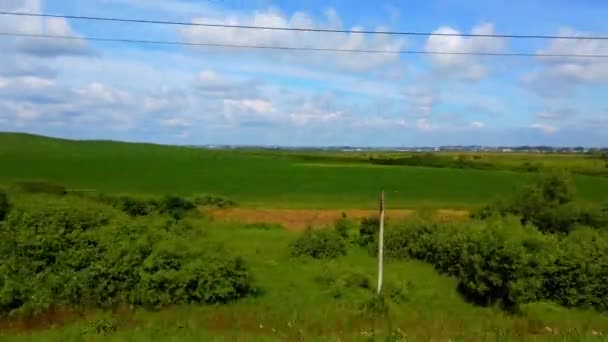 Paesaggio Rurale Campi Agricoli Ucraina Riprese Movimento — Video Stock