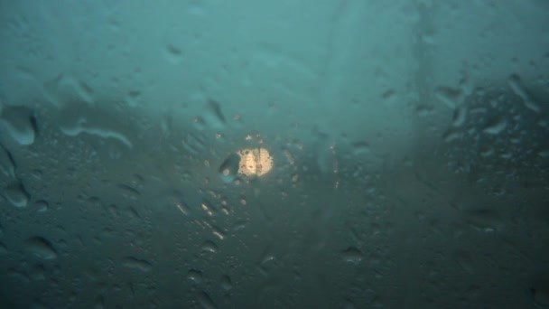 Tormenta Tormenta Lluvia Disparos Desde Ventana Del Coche — Vídeos de Stock