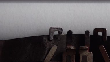 New York - eski bir daktiloda basılmış, kapat.