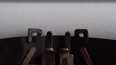 New York - eski bir daktiloda basılmış, kapat.