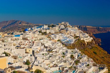 Santorini Adası Panoramisi, Kiklad, Yunanistan