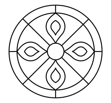 Geometrik desenli vektör mandala