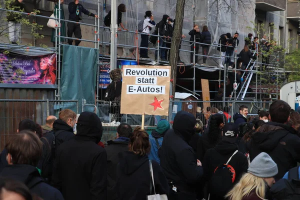 Berlin Deutschland Mai 2021 Polizei Team Auf Der Straße Bei — Stockfoto