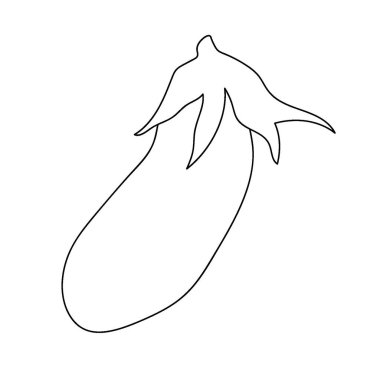 Patlıcan taslağı, her amaç için harika bir tasarım. Vejetaryen ve vejetaryen yemekleri. Organik beslenme. Vejetaryen diyeti. Sonbahar. Vektör karalama