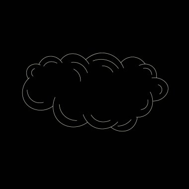   Siyah arka planda altın rengi gökyüzü bulutu. İç posterler, kartpostallar, sosyal medya ve daha fazlası için vektör simgesi mükemmel.