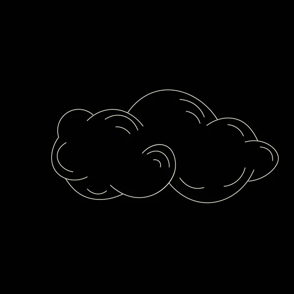 Celestial Cloud Gold Colors Black Background Vector Icon Perfect Interior — Stock Vector