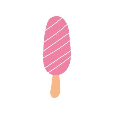 ice cream stick on stick, illustration, vector on a white background.