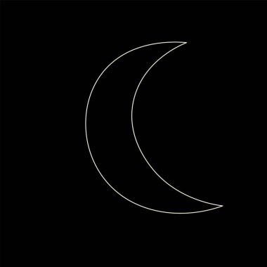 ay simge siyah arka plan üzerine