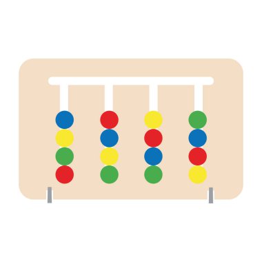 abacus düz vektör simgesi