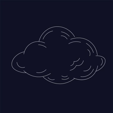   basit bulut kutsal kişilerin resmi, vektör çizim