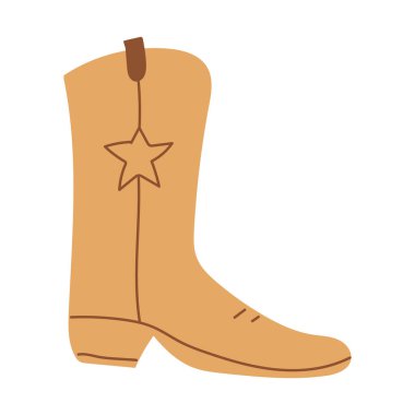 cowboy boots isolated icon, vector illustration