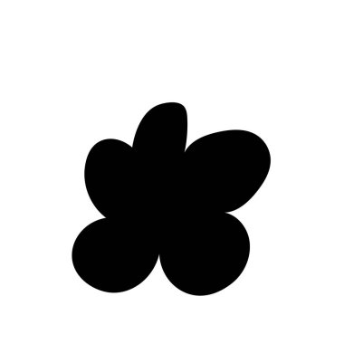 black flower icon illustration isolated vector sign
