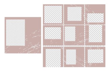 set of four different frames for photos