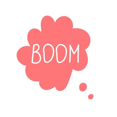 Bum baloncuklu stilize pankart, vektör illüstrasyonu