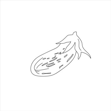 Patlıcan simgesi, vektör illüstrasyonlu biçimlendirilmiş pankart