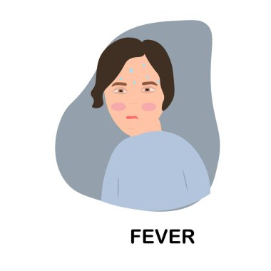 Ateşli kadın ve vektör illüstrasyonlu pankart