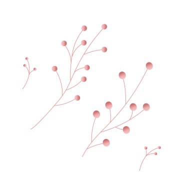 Çiçek yapraklı stilize afiş, vektör illüstrasyonu