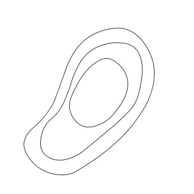 Avokado 'nun basit çizgi simgesi, sebze konsepti, vektör çizimi