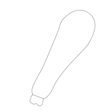 Kabağın basit çizgi simgesi, sebze konsepti, vektör illüstrasyonu