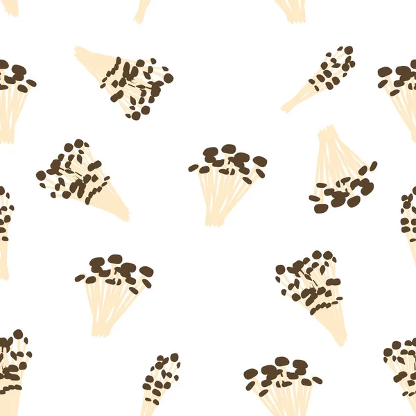 Stylized Pattern Banner Mushroom Vector Illustration — ストックベクタ