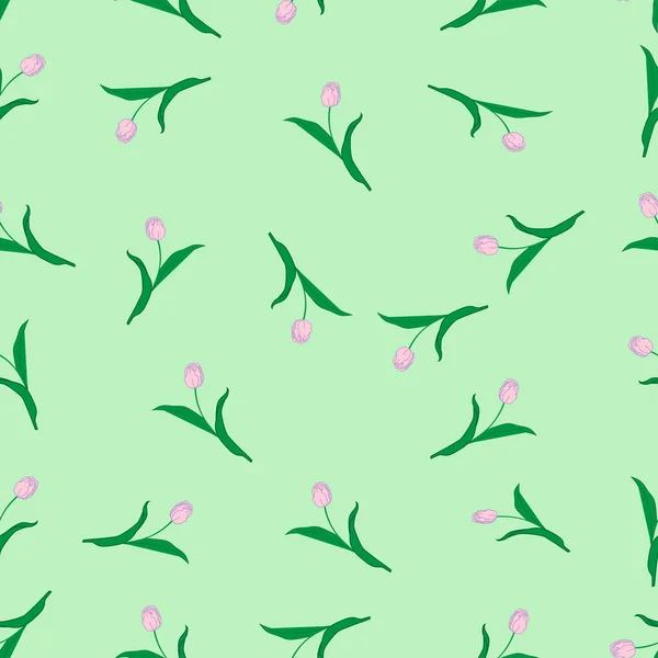 シームレスな花パターン ベクトル イラスト — ストックベクタ