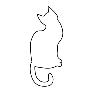 Siyah siluet kedi, her amaç için harika bir tasarım.