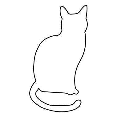 Siyah siluet kedi, her amaç için harika bir tasarım.