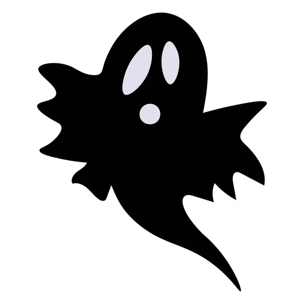 Abstraktní Halloween Duch Tváří Siluetu Pro Oslavu Designu — Stockový vektor