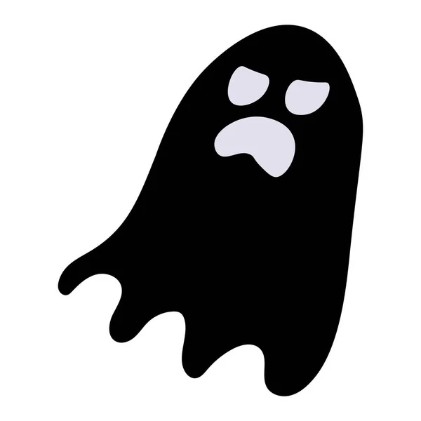 Fantasma Halloween Abstrato Com Silhueta Cara Desenho Celebração —  Vetores de Stock