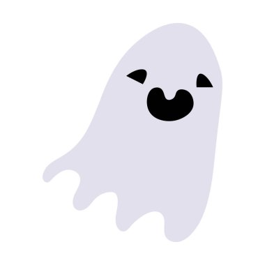 Kutlama tasarımı için soyut cadılar bayramı hayalet yüzü silueti