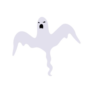 Kutlama tasarımı için soyut cadılar bayramı hayalet yüzü silueti