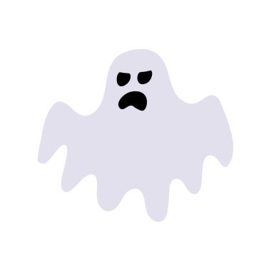 Kutlama tasarımı için soyut cadılar bayramı hayalet yüzü silueti