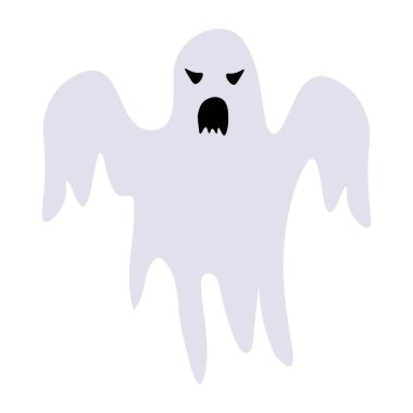 Kutlama tasarımı için soyut cadılar bayramı hayalet yüzü silueti