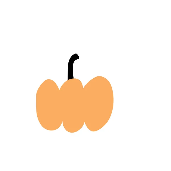 Planta Calabaza Otoño Símbolo Agricultura Decoración Otoño Alimentos Frescos Saludables — Archivo Imágenes Vectoriales