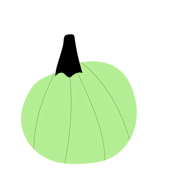 Herbst Kürbispflanze Landwirtschaftssymbol Herbstdekor Frische Gesunde Lebensmittel — Stockvektor