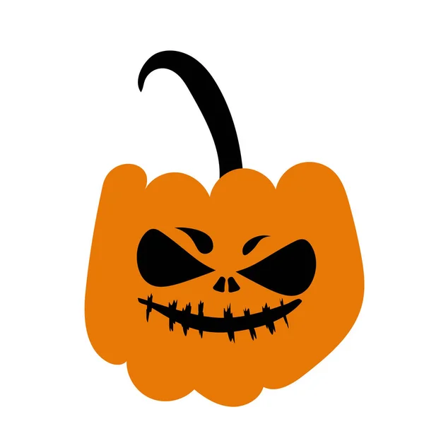 Otoño Halloween Calabaza Miedo Temporada Cosecha Tarjeta Vacaciones — Archivo Imágenes Vectoriales