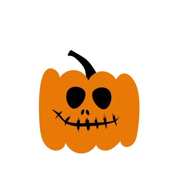 Abóbora Assustadora Halloween Outono Temporada Colheita Cartão Férias —  Vetores de Stock