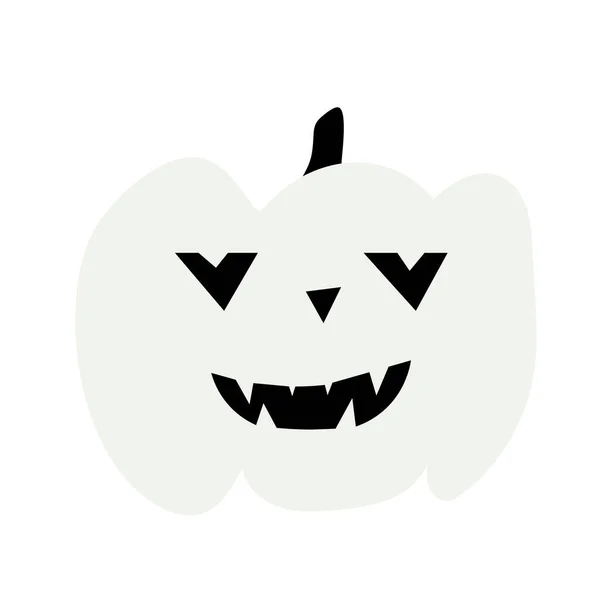 Citrouille Effrayante Halloween Automne Saison Des Récoltes Carte Vacances — Image vectorielle