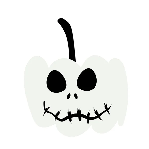 Citrouille Effrayante Halloween Automne Saison Des Récoltes Carte Vacances — Image vectorielle