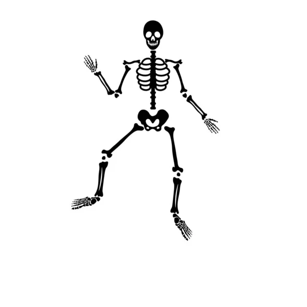 Halloween Strašidelné Kosti Skeleton — Stockový vektor