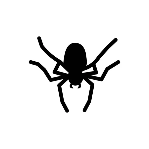 Doodle Halloween Scary Black Silhouette Spider — Archivo Imágenes Vectoriales