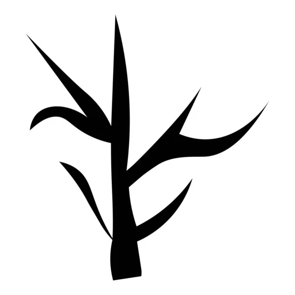 Абстрактний Чорний Силует Хеллоуїн Дерево — стоковий вектор