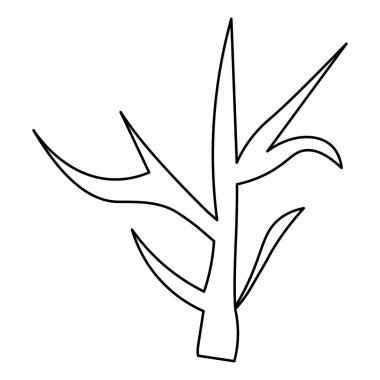 Soyut siyah siluet cadılar bayramı ağacı