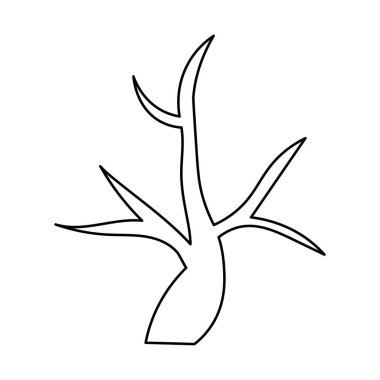 Soyut siyah siluet cadılar bayramı ağacı