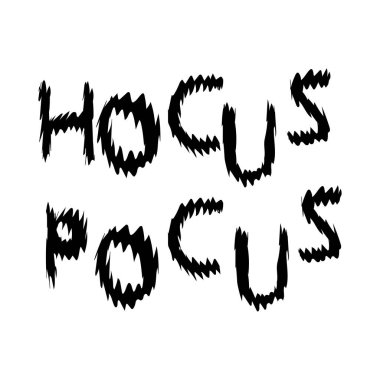 Cadılar Bayramı posteri, tebrik kartı, baskı ya da afiş için el çizimi mektuplar. Beyaz arkaplanda izole edilmiş vektör tatil illüstrasyonu.