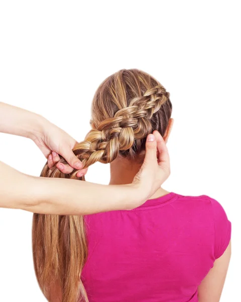 Braiding. Five strand Braid — Stock Photo, Image