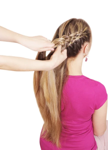 Braiding. Five strand Braid — Stock Photo, Image