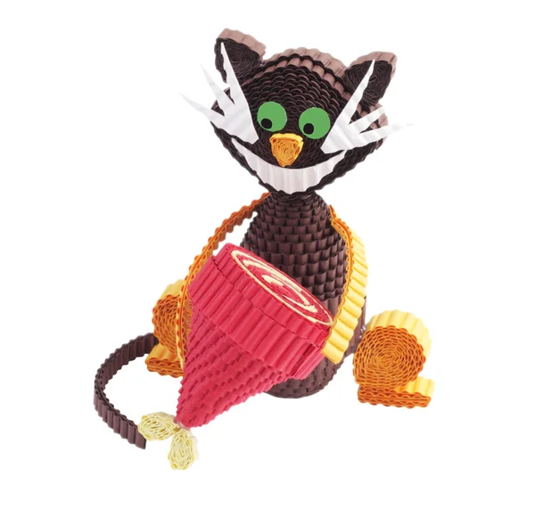 Toy of Quilling. Cat — Zdjęcie stockowe