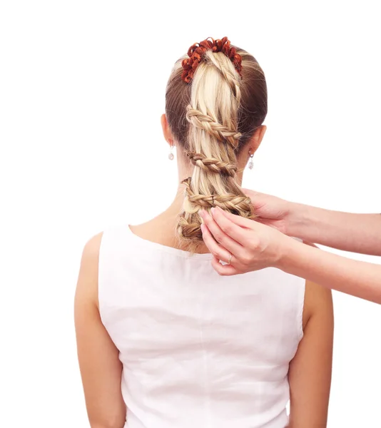 Braiding. A braid flashlight — Stock Photo, Image